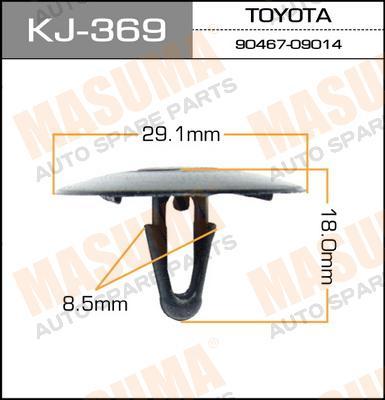 Пистон (клипса крепежная пласт.) KJ-369/K-369/K-010