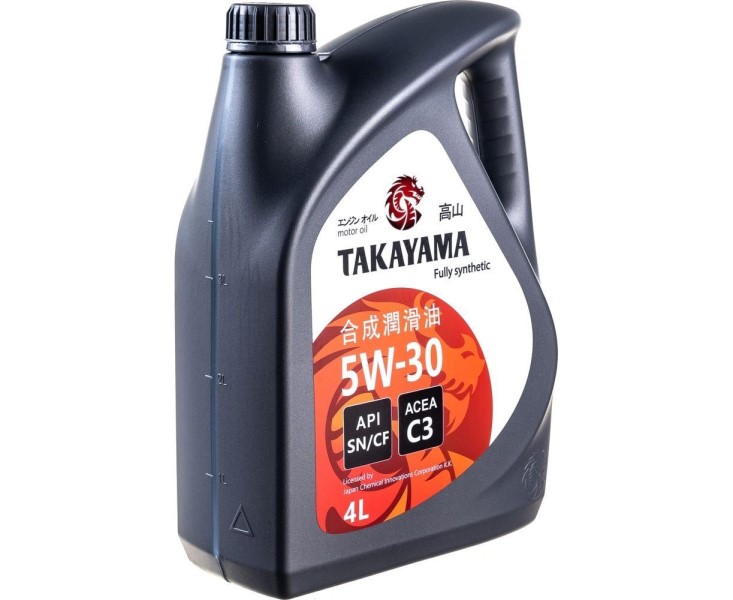 Масло моторное TAKAYAMA  SAE  5W-30, API SN, 4л. ПЛАСТИК