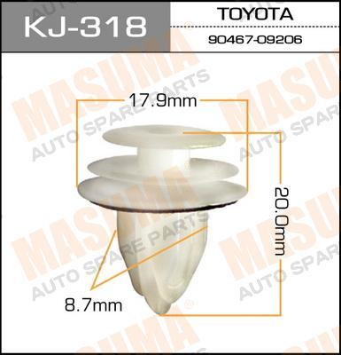Пистон (клипса крепежная пласт.) KJ-318