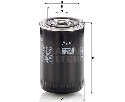 Фильтр масляный Mann W9069
