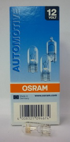 Лампа Osram 12V W6W  MINIXEN бесцок.