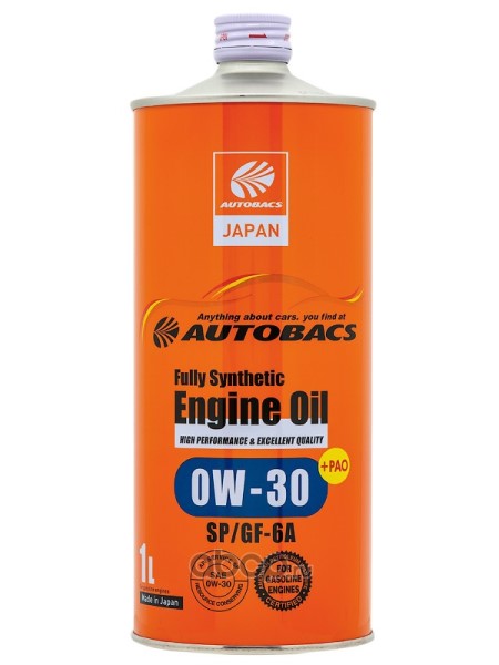 Масло моторное AUTOBACS Fully Synthetic 0W-30 SP/GF-6+PAO (1л) / (Япония)