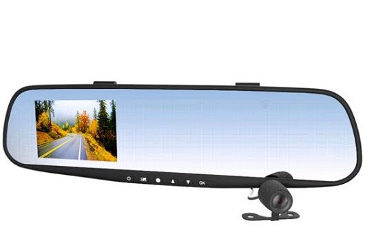 Видеорегистратор в зеркале заднего вида Artway AV-601HD HD 30к/сек, 2 камеры, экран 10,75, угол 120*, SD до 32Гб, USB 2