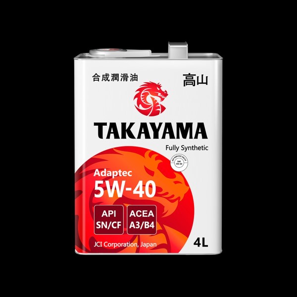 Масло моторное TAKAYAMA Adaptec SAE 5W-40 API SN/CF, ACEA A3/B4 4л синт. жесть