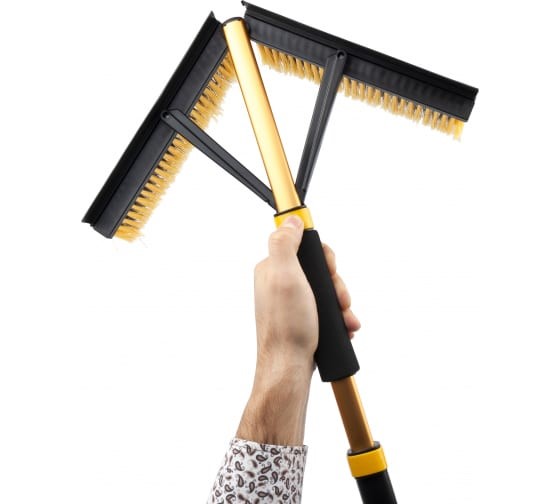 Щетка для снега DSV Premium R21005 со скребком и мягкой телескоп. ручкой 90-102см