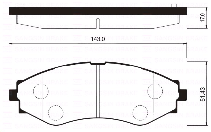 Колодки тормозные передние Daewoo Nexia 04-) 14  DOHC, AVEO, Lacetti