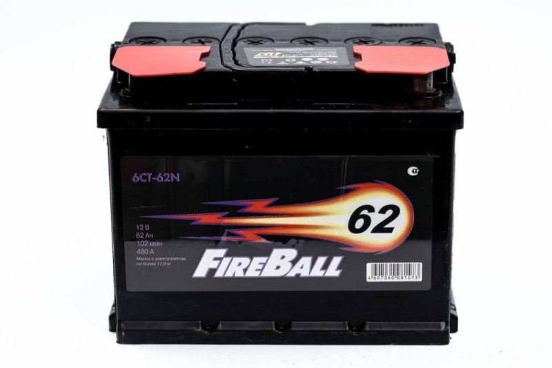 Аккумулятор FIRE BALL 6СТ- 62 Ah пп (+,-)  560А