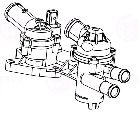 Термостат VW Golf IV 08--, Tiguan 08--, Skoda Octavia A5 04--, Rapid 12--, Audi, Seat 1.4T [CAXA] с корпусом