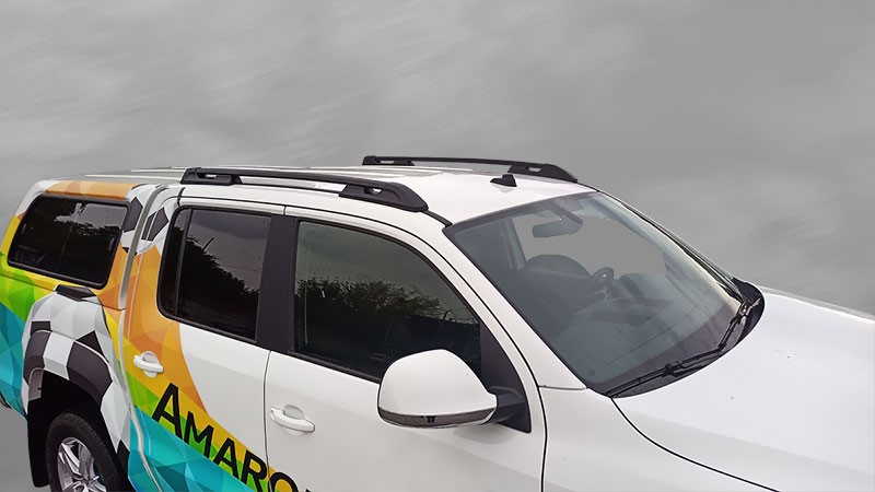 Рейлинги продольные на крышу Volkswagen AMAROK (2010-) черные