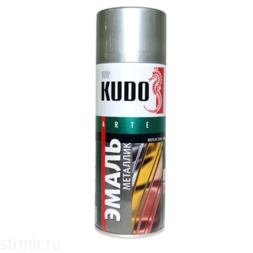 Краска-спрей KUDO (эмаль) акрил. Хром зеркальный металлик 520 мл
