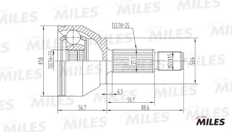 ШРУС Ford FOCUS 1.4-1.8 98-04 нар. GA20106