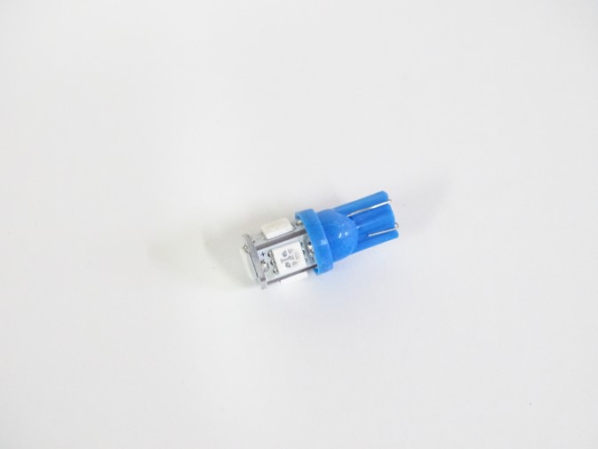 Лампа габарит. 12V W10W T10 5 SMD без цок. синяя