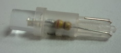 Лампа светодиод. 12V T 5 без патрона белая усеченная (W1.2W)