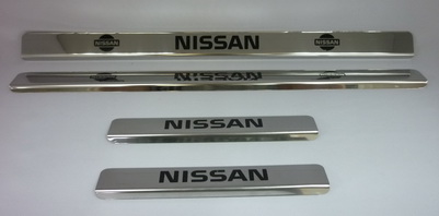 Накладки порогов Nissan из 4шт (нерж.)