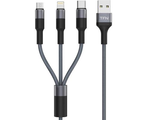 Кабель USB универсальный 3в1 iPhone 8pin (Lightning), microUSB, Type-C