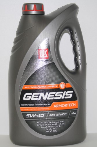 Масло Лукойл GENESIS ARMORTECH 5W40 A3/B4 SN/CF 4л. синт.