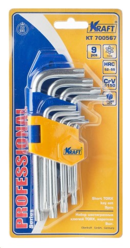 Набор  торкс (TORX) Г-образных  9 предм. корот.