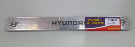 Накладки порогов Hyundai Solaris из 4шт (нерж.)
