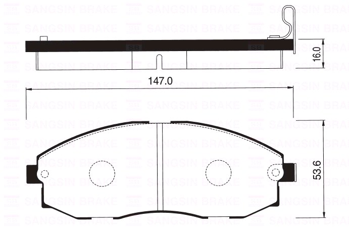 Колодки тормозные Hyundai H1/STAREX 99-03 передние