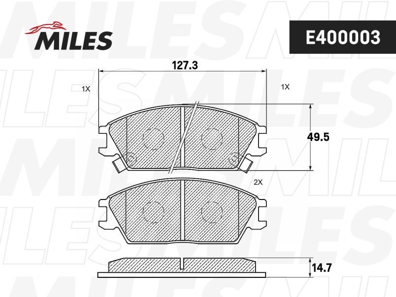 Колодки тормозные Hyundai Accent Getz перед. с мех. датч.