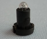 Лампа KOITO  12V  бесцок. 40mA D=3,0мм с черным патроном