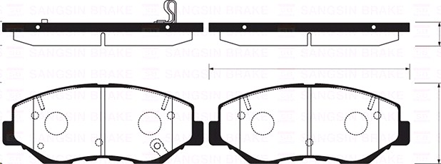 Колодки тормозные Honda Accord 03=), Element 03=), CRV 02=), Pilot 03=) передние