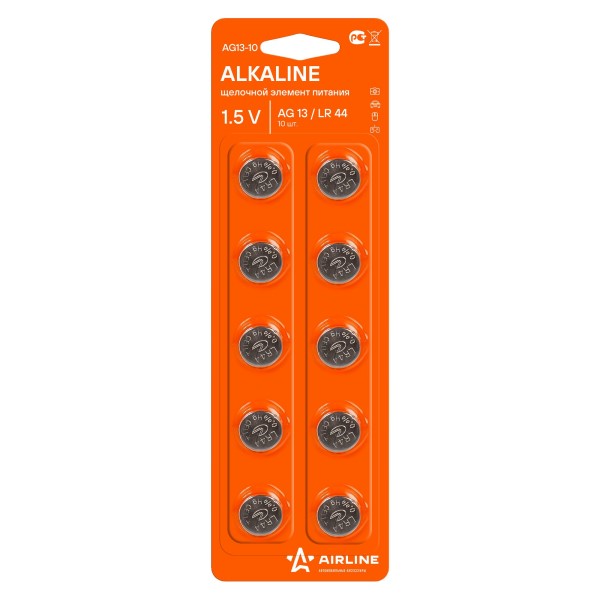Батарейка  таблетка  AG13/LR44 10 шт.(1шт 0,1)