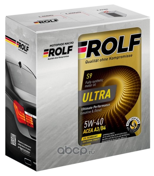 Масло Rolf Ultra SAE 5W40 API SP, ACEA A3/B4 синт. АКЦИЯ 4л.+1л.  жесть