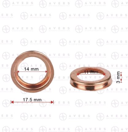 Кольцо сливной пробки Lada XRAY, Nissan Almera, Primera, Note, Tiida