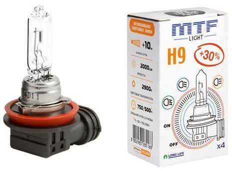 Лампа MTF H9-12-65 +30%  Long Life x4