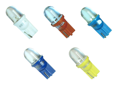 Лампа светодиод. 12V T10 бесцок. 1 диод желтая