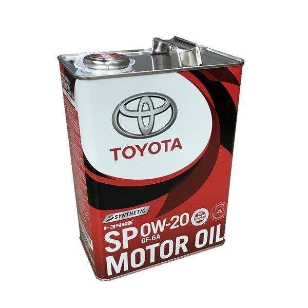 Масло моторное Toyota 0W-20 SP GF-6A 4л.