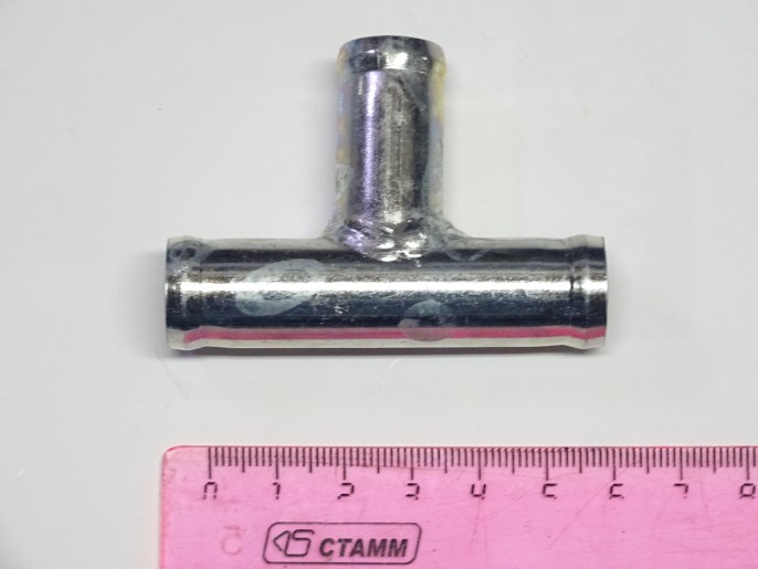 Тройник D16x16x16 угол 90* L=37x37x37 (металл)