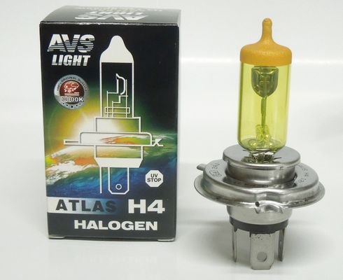 Лампа AVS H4-12-60/55 Atlas Anti-Fog желтая