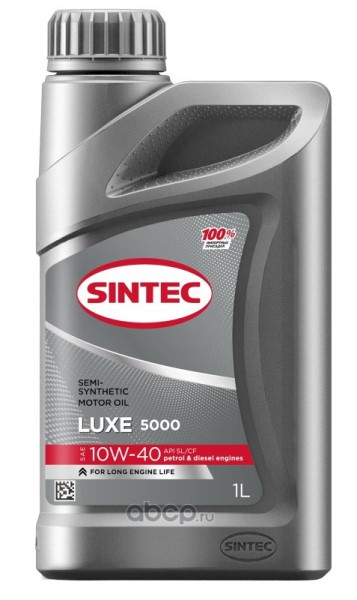 Масло SINTEC Luxe 5000 SAE 10w40 API SL/CF 1л п/синт.