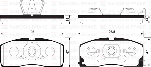 Колодки тормозные Lifan SMILY передние