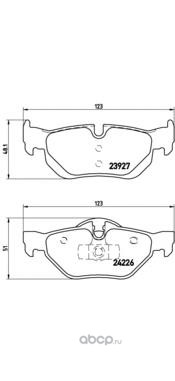 Колодки задние BMW 3-серии E90 2005)
