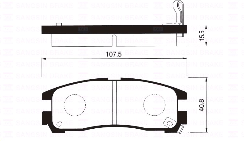 Колодки тормозные задние Hyundai SANTAMO 99-01, Mitsubishi  3000 GT91-98, ECLIPSE 95-99, GALANT 92-01