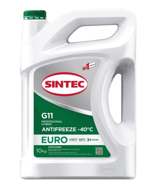 Антифриз Sintec EURO -40 G 11 10кг. зеленый