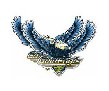 Наклейка Орел №1 Golden Eagle синий (10*14см)