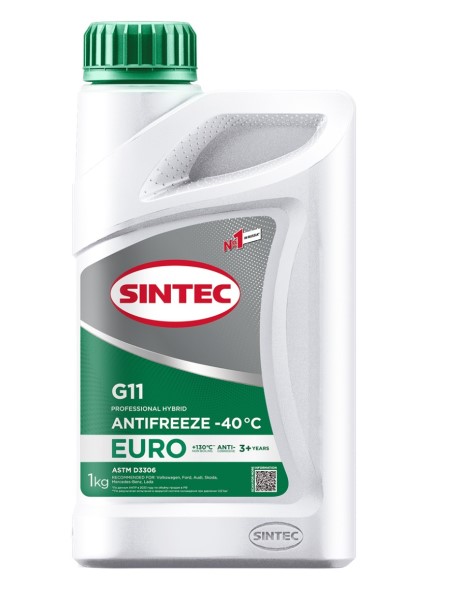 Антифриз Sintec EURO -40 G 11  1кг. зеленый