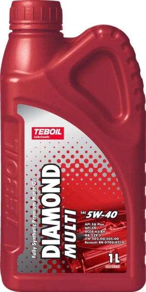 Масло моторное TEBOIL DIAMOND MULTI 5W40 SN/SN Plus (1л.) синт. (бенз. диз. газ.)