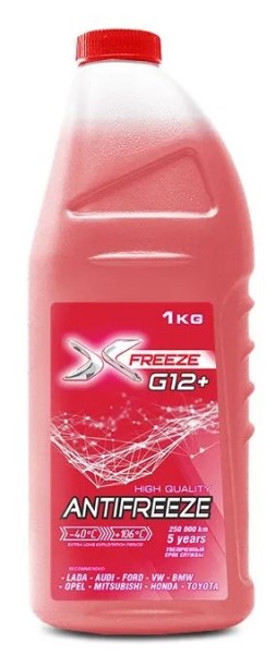 Антифриз X-freeze Red G12+  1кг красный