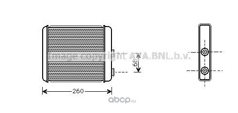 Радиатор отопителя (печки) Opel Astra G, H 04-- алюминивый