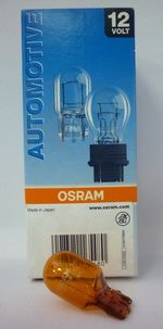 Лампа Osram 12V WY21W (W3x16d) бесцок. желтая
