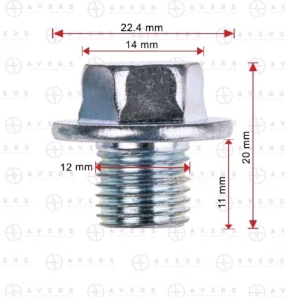 Пробка сливная поддона Toyota Avensis, Corolla, RAV4 III, Yaris