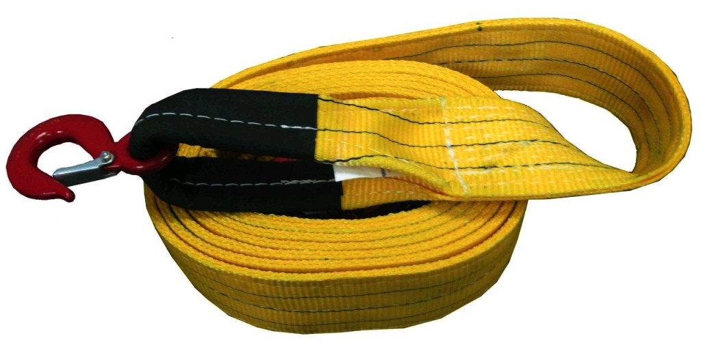 Трос буксировочный (лента) TPLUS 16т. х  5м.  2 крюка УСИЛЕННЫЙ