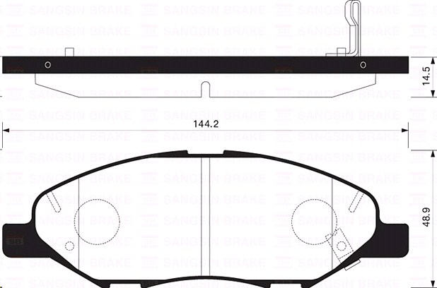 Колодки тормозные Nissan NOTE 05=), TIIDA 05=), MICRA 03=), WINGROAD 06=) переднием vesta 2024г