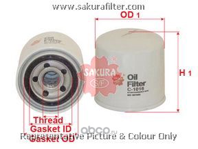 Фильтр масляный Sakura C1016 (W 811/80)
