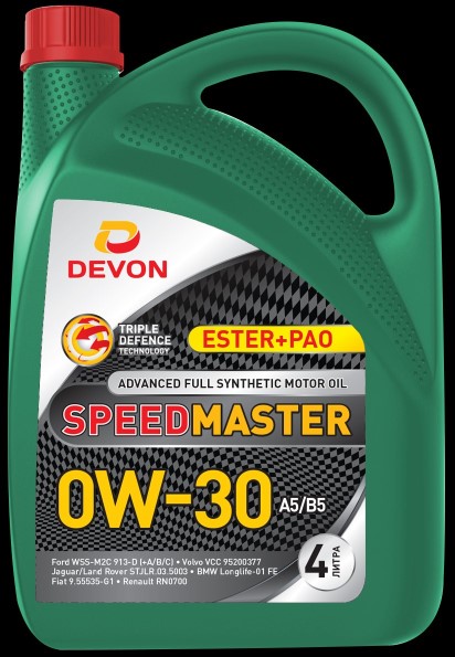Масло моторное Девон Speed Master 0W30 А5/В5 (4л.) синт. (бенз., диз.)